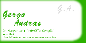 gergo andras business card